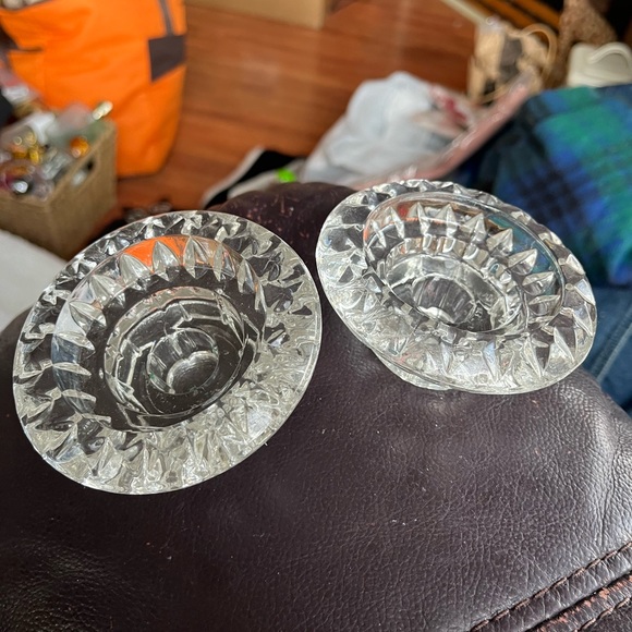 Vintage Forever Crystal Set of Two Candle/Votive Holders. - Picture 4 of 5